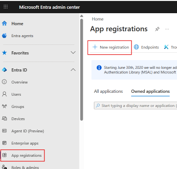 Register applications in Azure