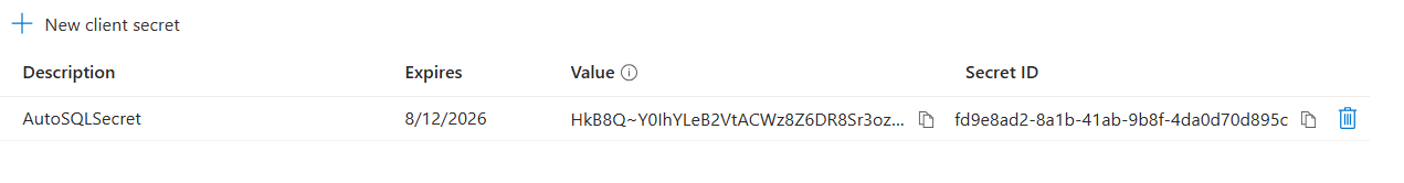 Copy the value of the secret directly and keep it somewhere safe